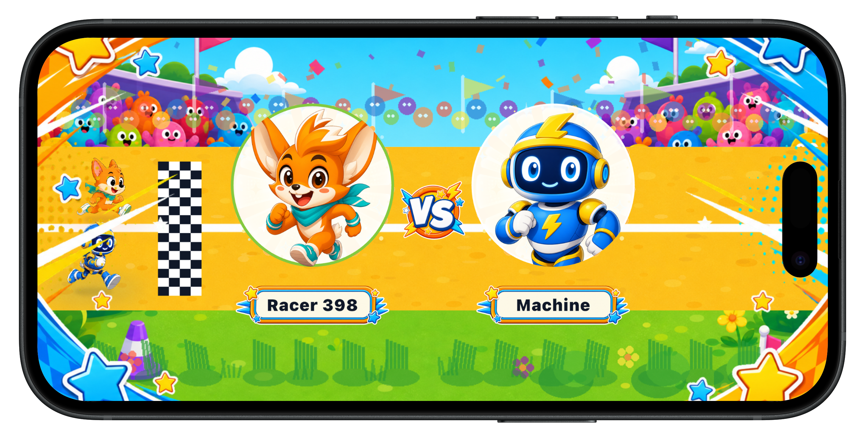 Màn hình đối đầu VS trong Mind Racers